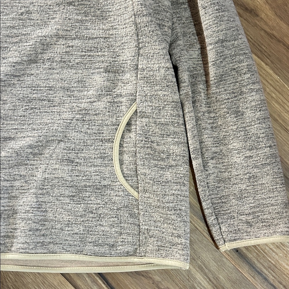 Source Unknown Heathered Gray and Cream Cowl Sweater - Picture 4 of 5